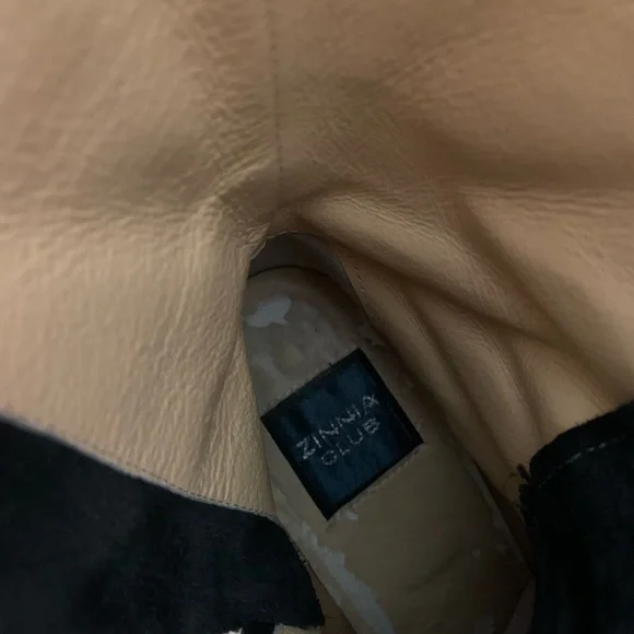 Made in Japan Mid Calf Black Leather Boots Size 23.5cm - Picture 3 of 5